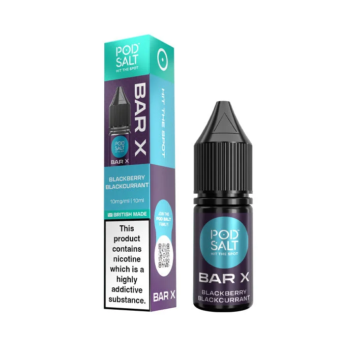 Blackberry Blackcurrant Nic Salt E-Liquid by Pod Salt Bar X 10ml