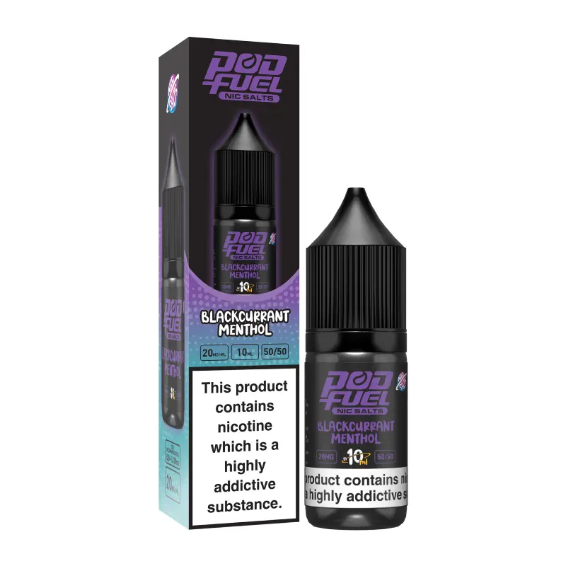 Blackcurrant Menthol Nic Salt E-liquid by Pod Fuel 10ml 