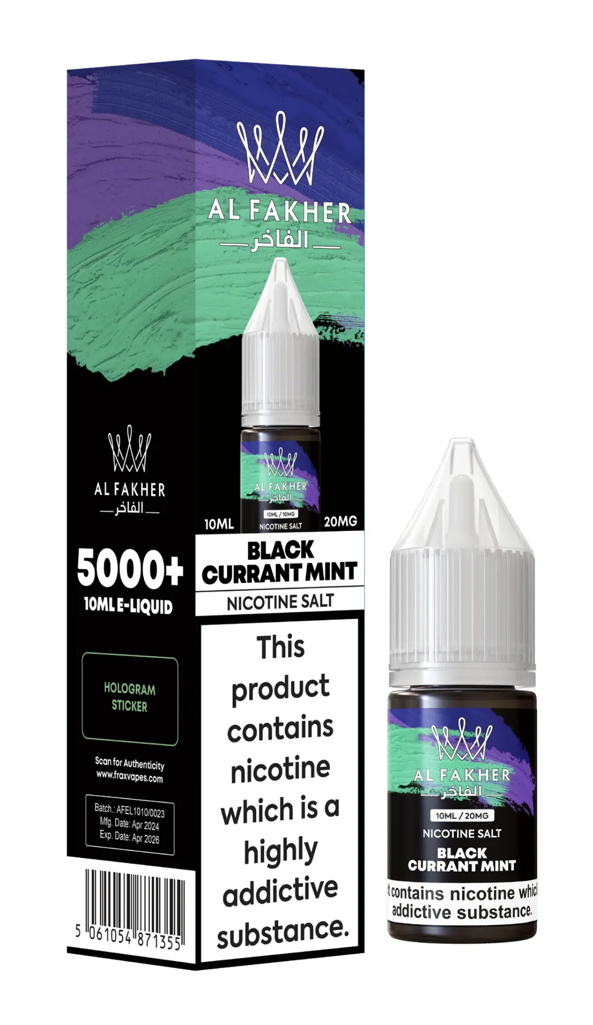 Blackcurrant Mint Nic Salt E-Liquid by Al Fakher 10ml