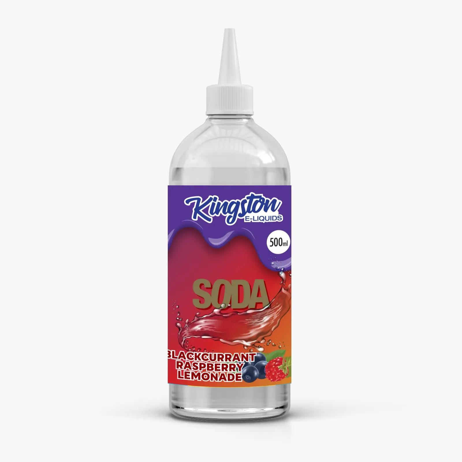 Kingston Soda Eliquid - Blackcurrant Raspberry Lemonade - 500ml