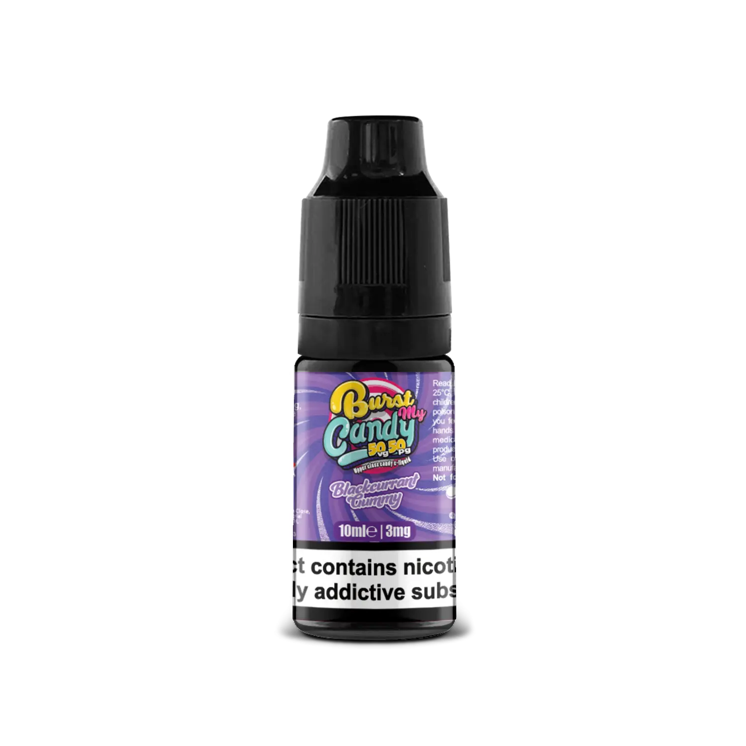  Blackcurrant Gummy Nic Salt E-Liquid by Burst My Candy 10ml 