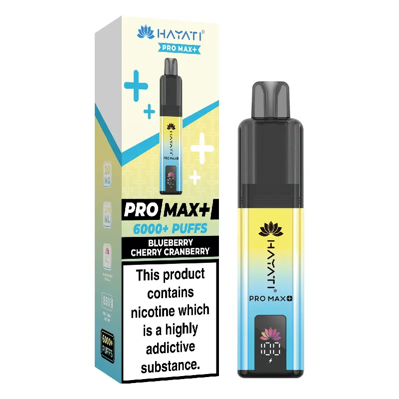 cherry berry hayati pro max Hayati Pro Max Plus Blueberry Cherry Cranberry - 6000 Puffs