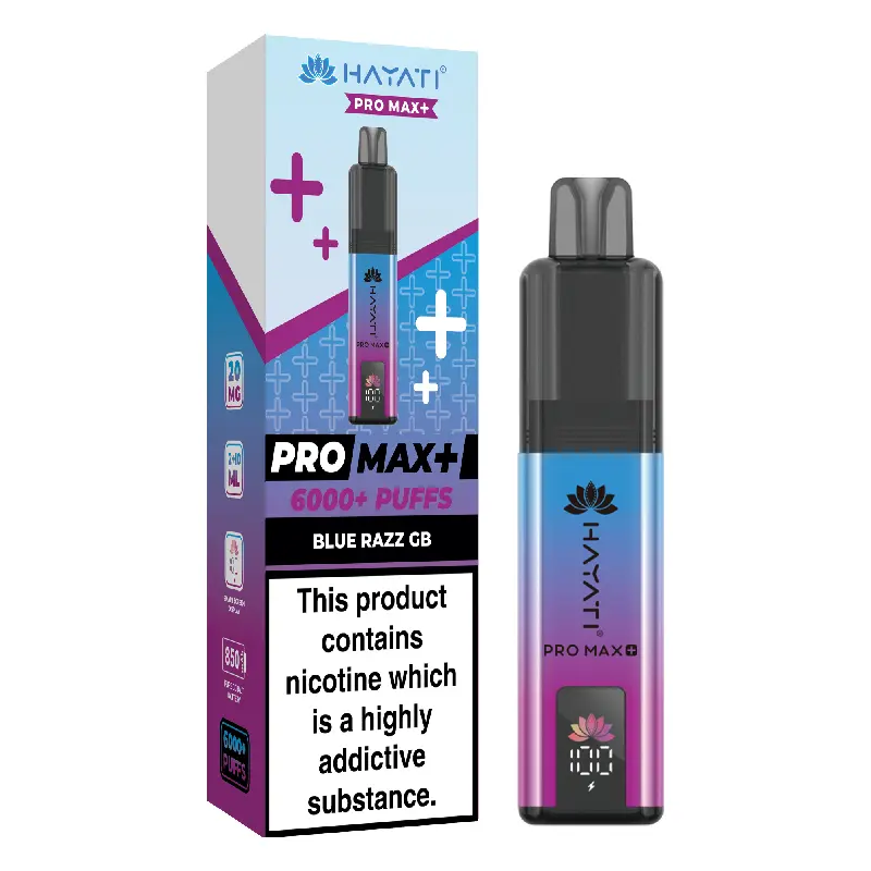 crystal pro hayati Blue Razz GB Hayati Crystal Pro Max Plus Disposable Vape 20mg