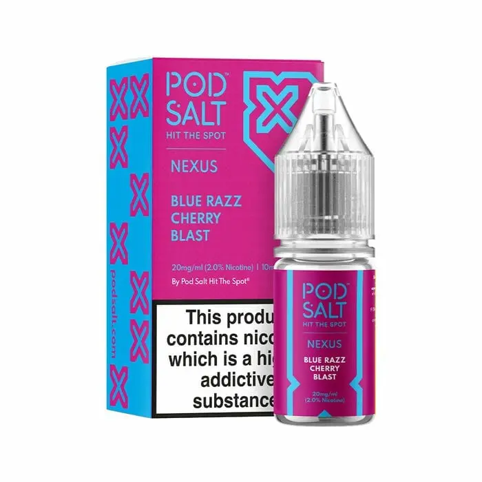  Blue Razz Cherry Blast Nic Salt E-Liquid by Pod Salt Nexus 10ml 