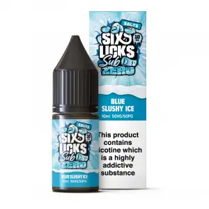 Blue Slush Ice Nic Salt E-Liquid by Six Licks Sub Zero Salts 10ml