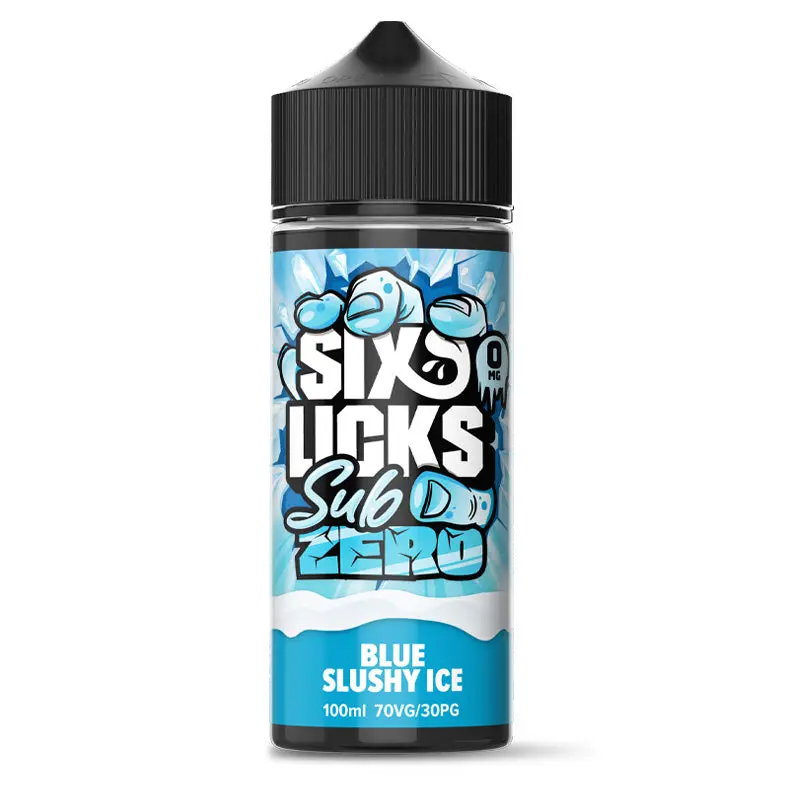  Six Licks Sub Zero Eliquid - Blue Slushy Ice - 100ml 