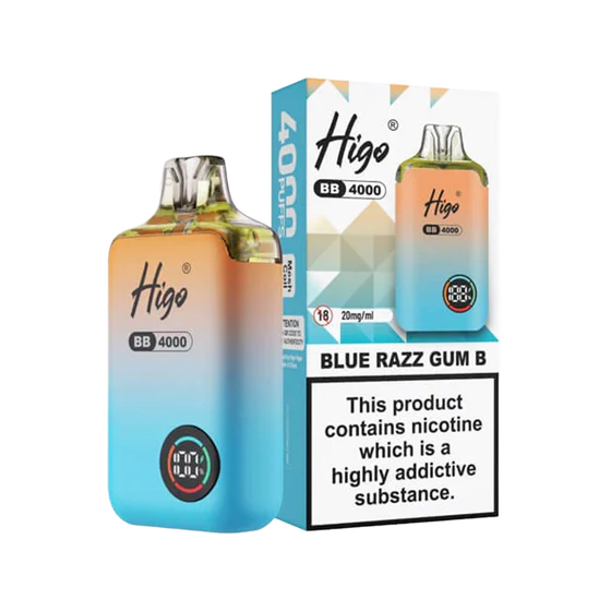 Higo BB 4000 Prefilled Pod Kit - Blue Razz Gum B