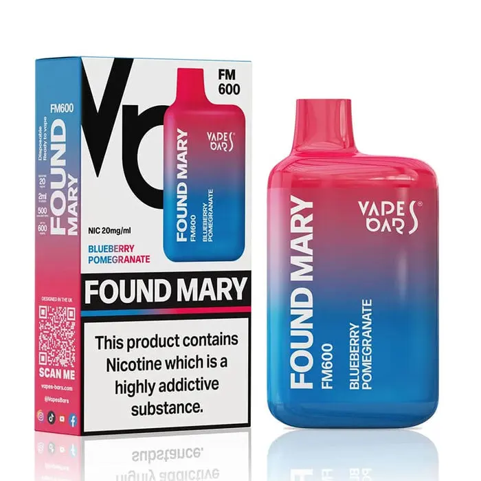  Found Mary FM600 Disposable Vape - Blueberry Pomegranate - 20mg 