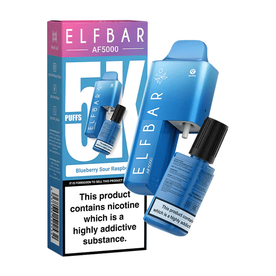 Blueberry Sour Raspberry by Elf Bar AF5000 Disposable Pod Kit 