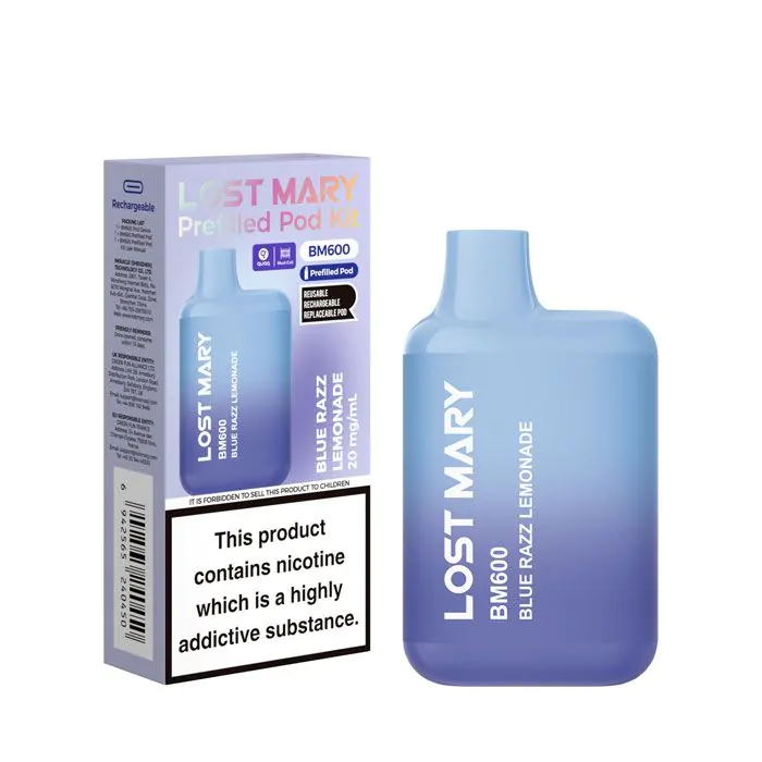 Blue Razz Lemonade Lost Mary BM600 Prefilled Pod Kit