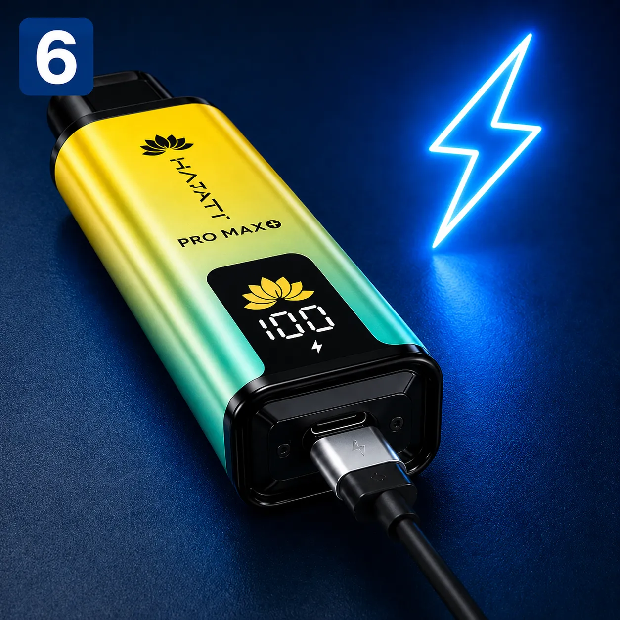 Charging the Hayati Pro Max Plus device via USB Type-C Cable