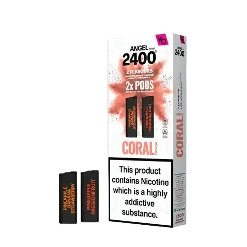  Angel 2400 Prefilled Vape Pods by Vapes Bar - Coral Edition 