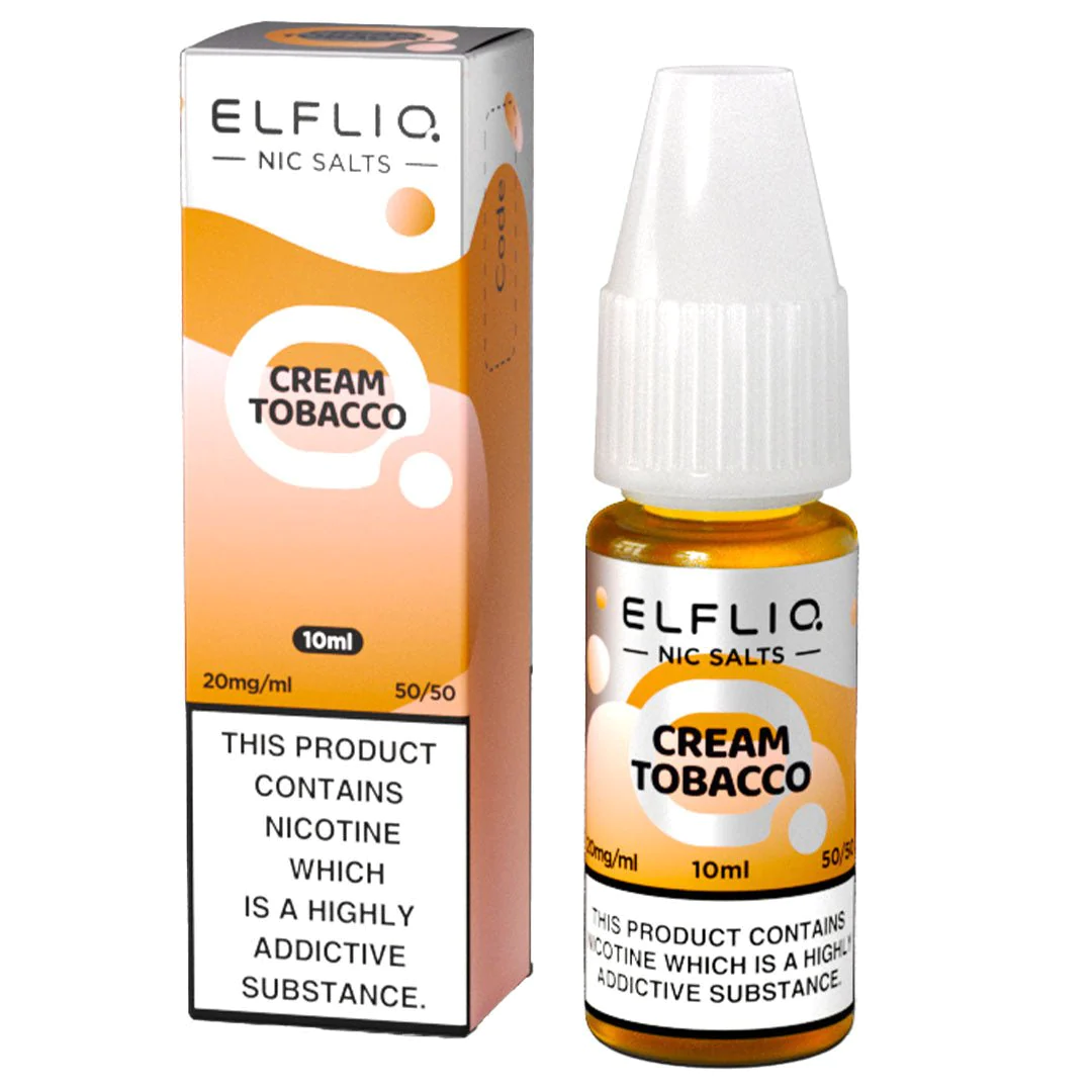 Cream Tobacco(Snoow Tobacco) Nic Salt E-Liquid by Elf Bar Elfliq Salts 10ml