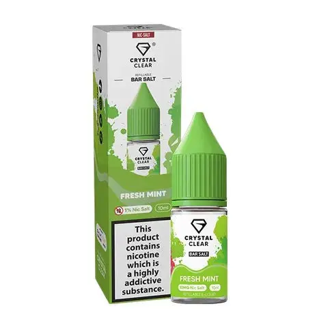 Fresh Mint Nic Salt E-Liquid by Crystal Clear Bar Salts 10ml