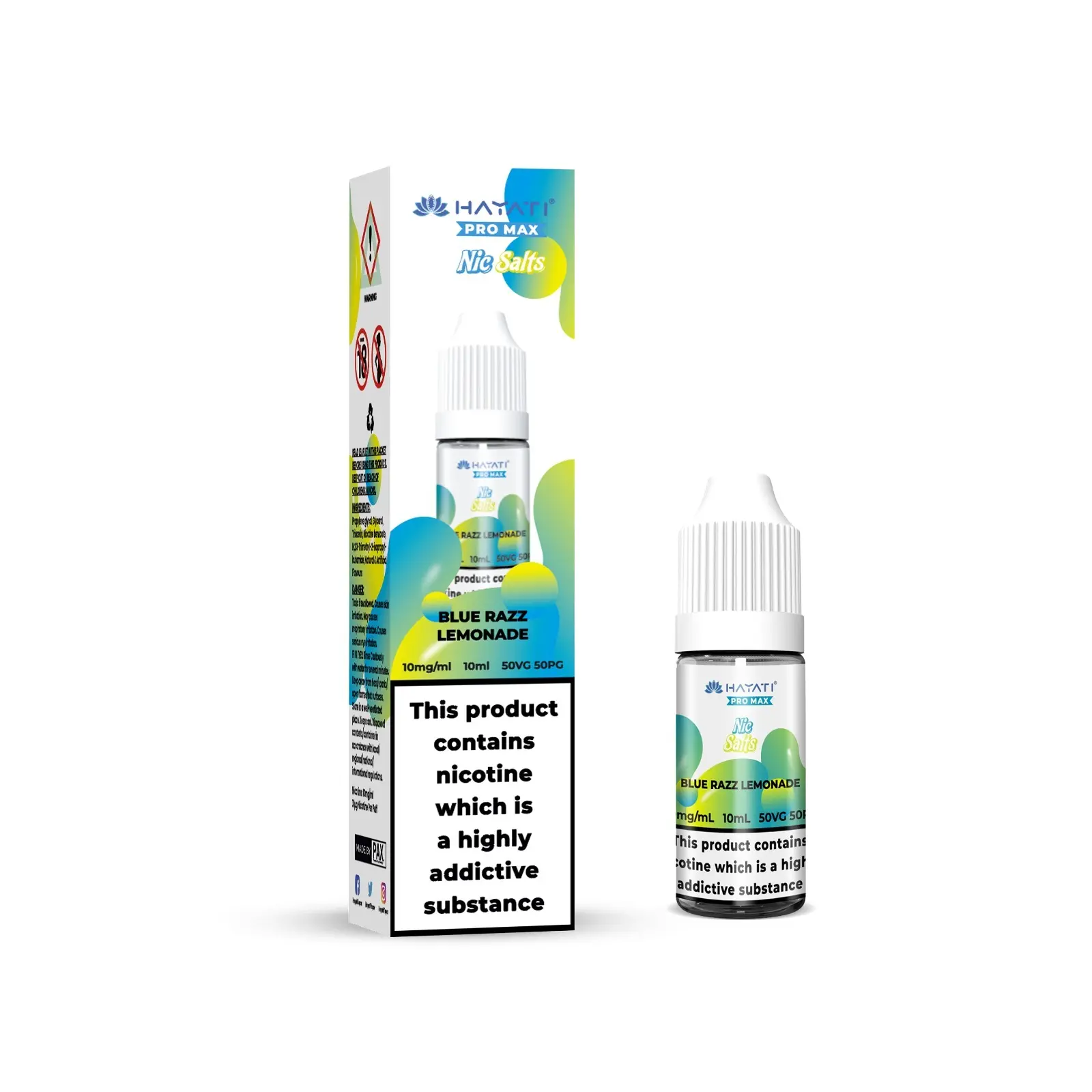  Blue Razz Lemonade Nic Salt E-liquid by Hayati Crystal Pro Max 10ml 