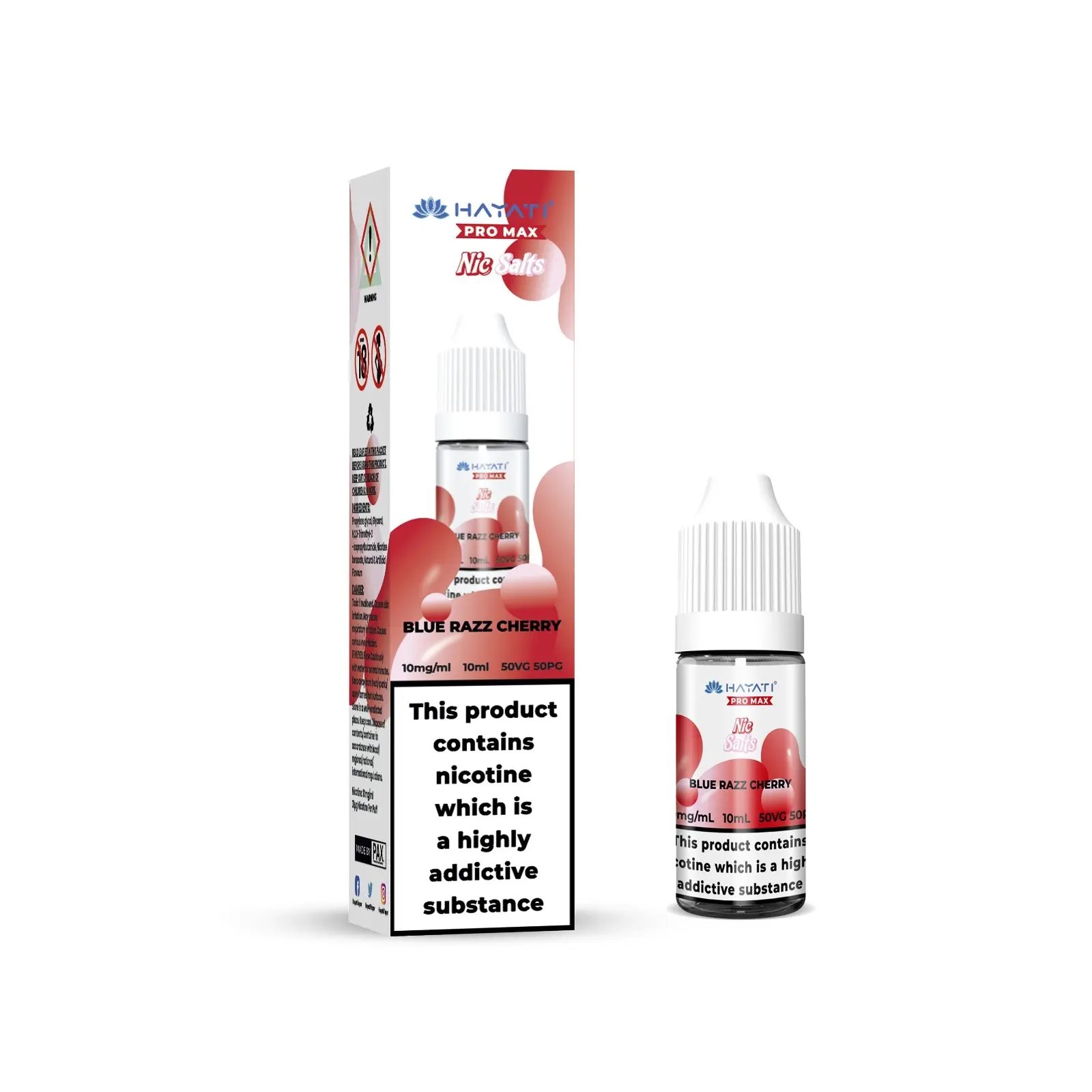 Blue Razz Cherry Nic Salt E-liquid by Hayati Crystal Pro Max 10ml