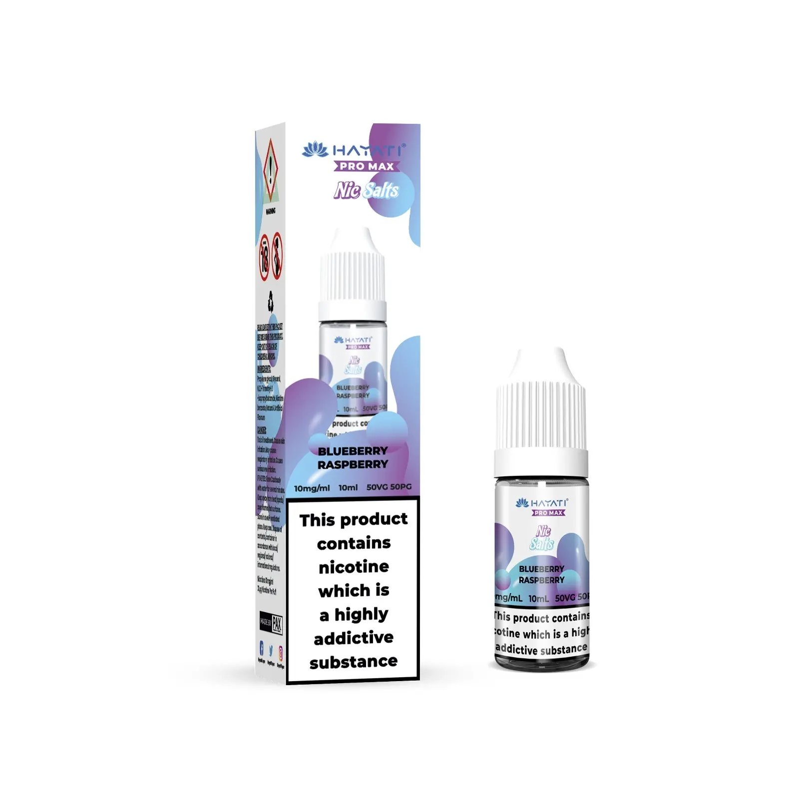  Blueberry Raspberry Nic Salt E-Liquid by Hayati Crystal Pro Max 10ml 