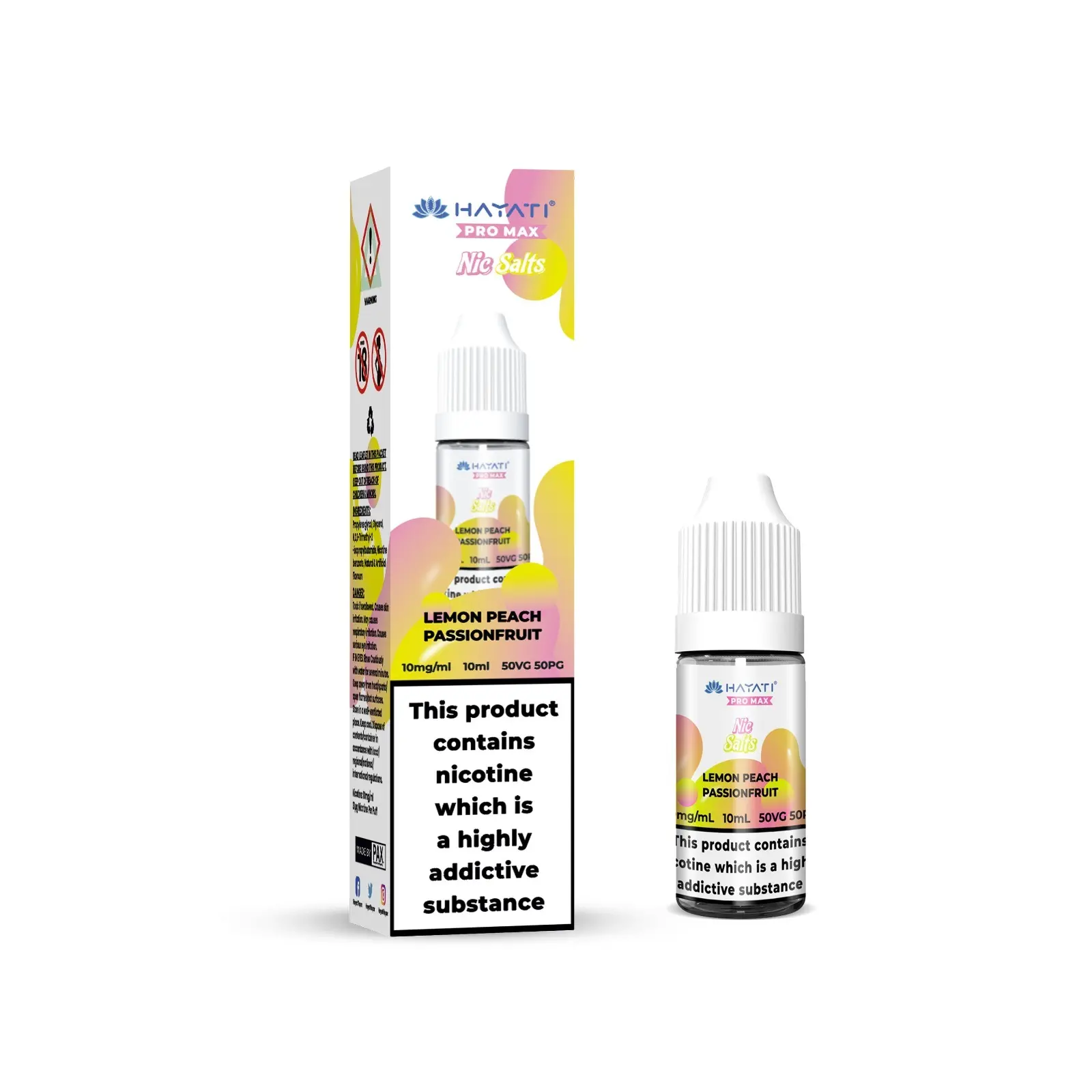 Lemon Peach Passionfruit Nic Salt E-liquid by Hayati Crystal Pro Max 10ml