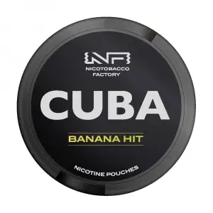 Banana Hit Nicotine Pouches 43mg by Cuba Black  | Pack of 25