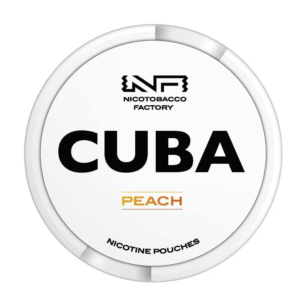  Peach Nicotine Pouches by Cuba White 16mg 