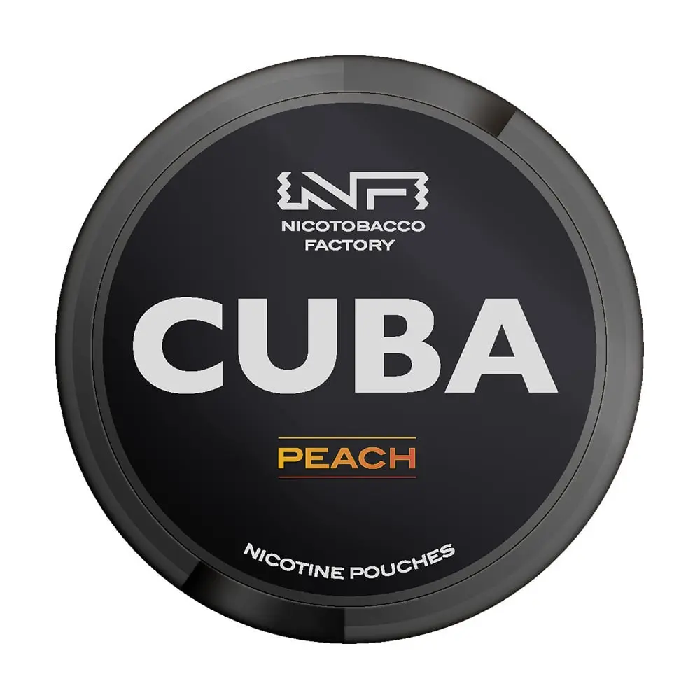  Peach Nicotine Pouches 43mg by Cuba Black  | Pack of 25 