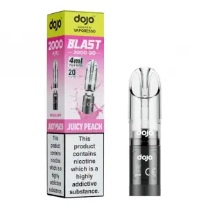 Juicy Peach DOJO Blast 2000 Go Prefilled Pod