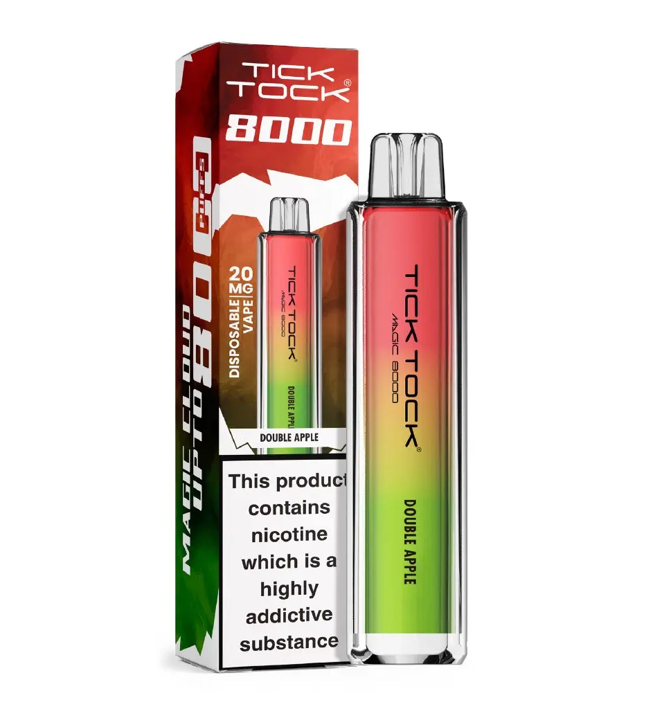 Double Apple Tick Tock Magic 8000 Disposable Vape 20mg