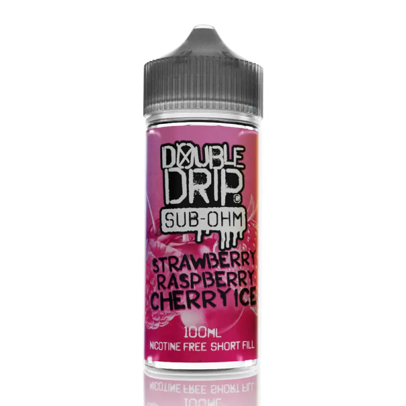  Double Drip E liquid - Strawberry Raspberry Cherry Ice - 100ml 