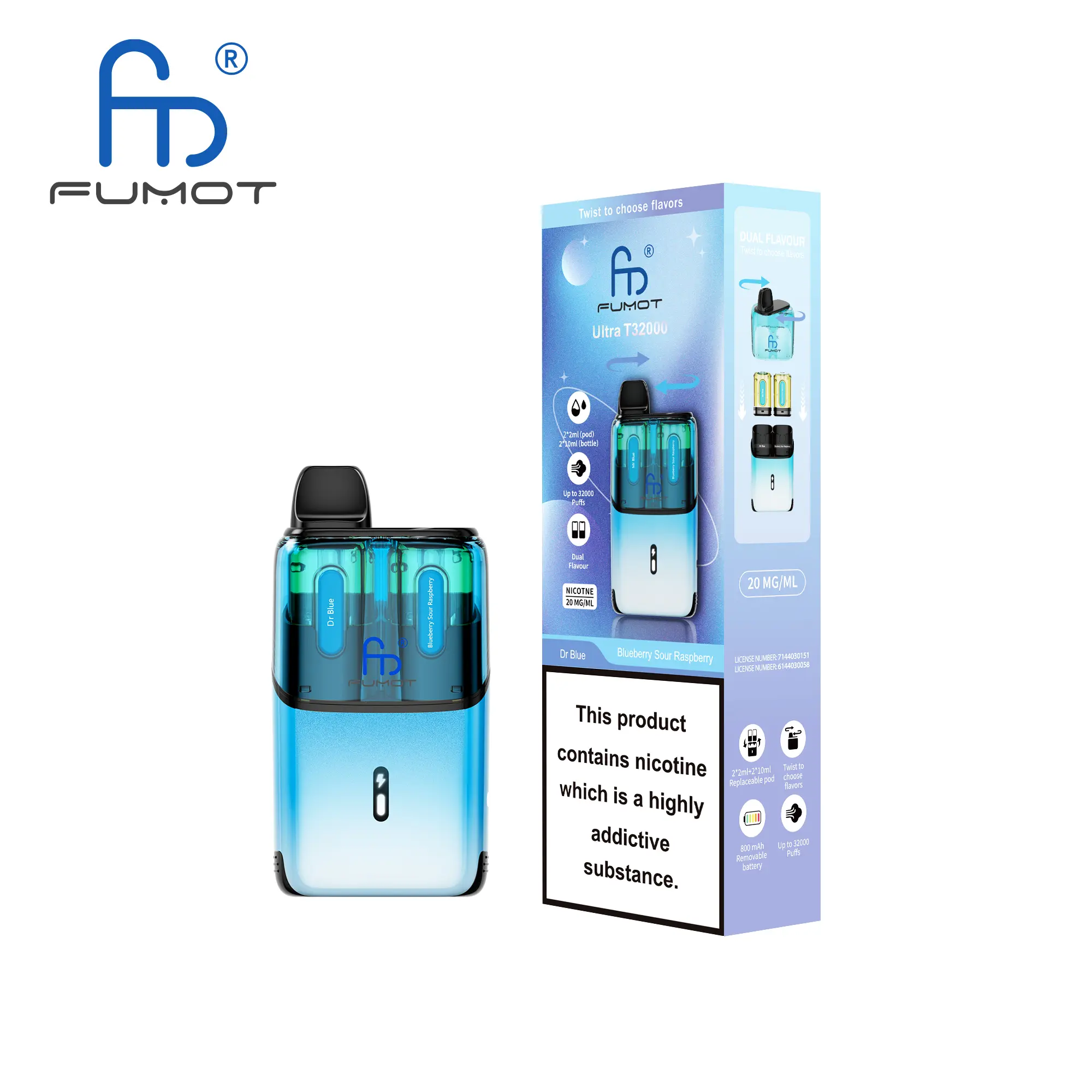 elfbar elfa master akku Dr Blue by RandM Tornado 7000 Nic Salts – Gourmet E-Liquid main image 1