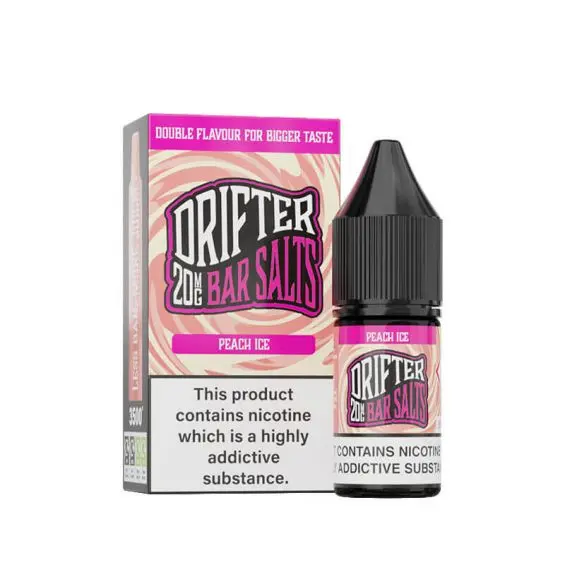  Peach Ice Nic Salt E-Liquid by Drifter Bar Series 10ml 