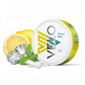 Velo Slim Nicotine Pouches - Citrus Mint - 10mg Strong Strength