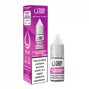 Blackcurrant Menthol Nic Salt E-Liquid by Pukka Juice 5000 10ml