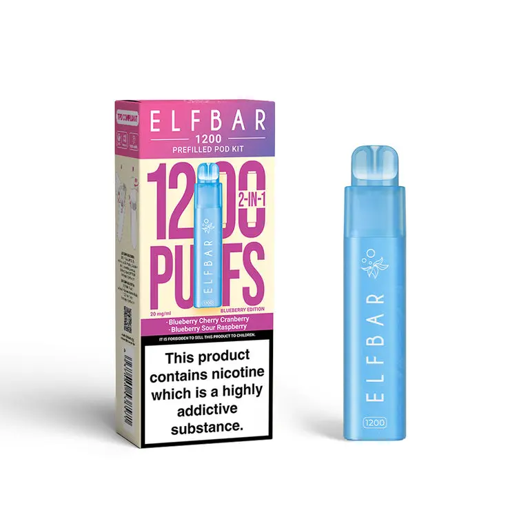  Blueberry Edition by Elf Bar 1200 Prefilled Pod Vape Kit 