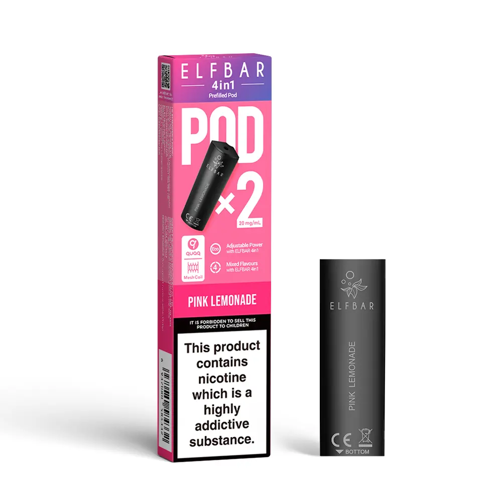 Pink Lemonade Elf Bar 4 in 1 Prefilled Pods (Pack of 2)