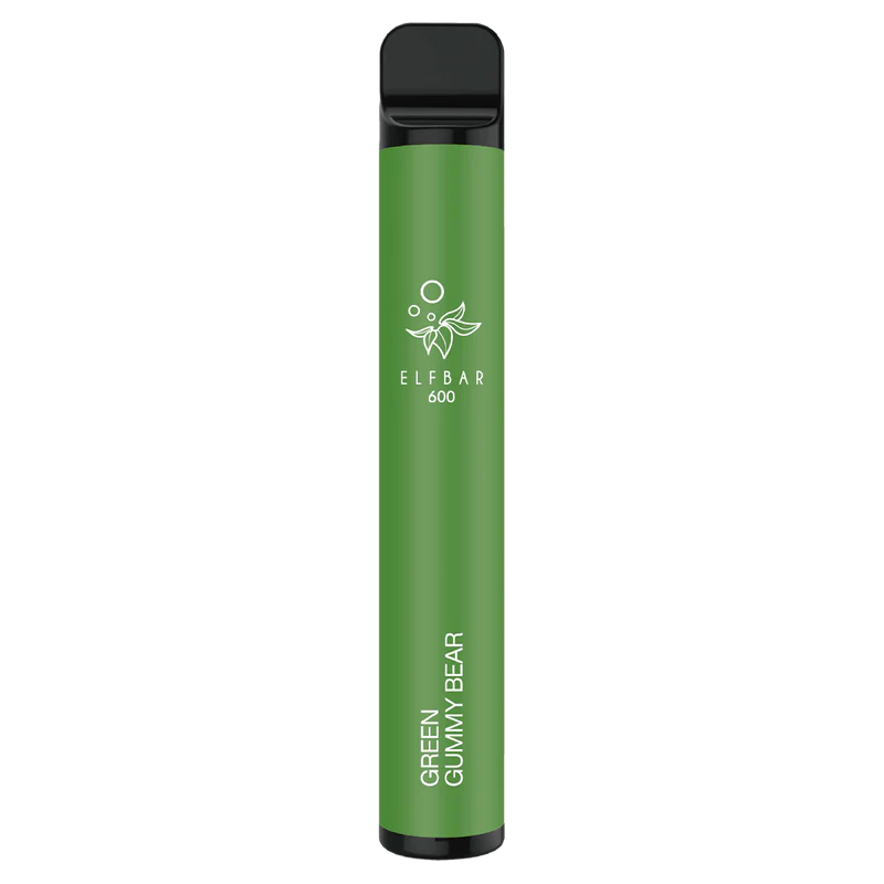  Green Gummy Bear Elf Bar 600 Disposable Vape - 20mg 