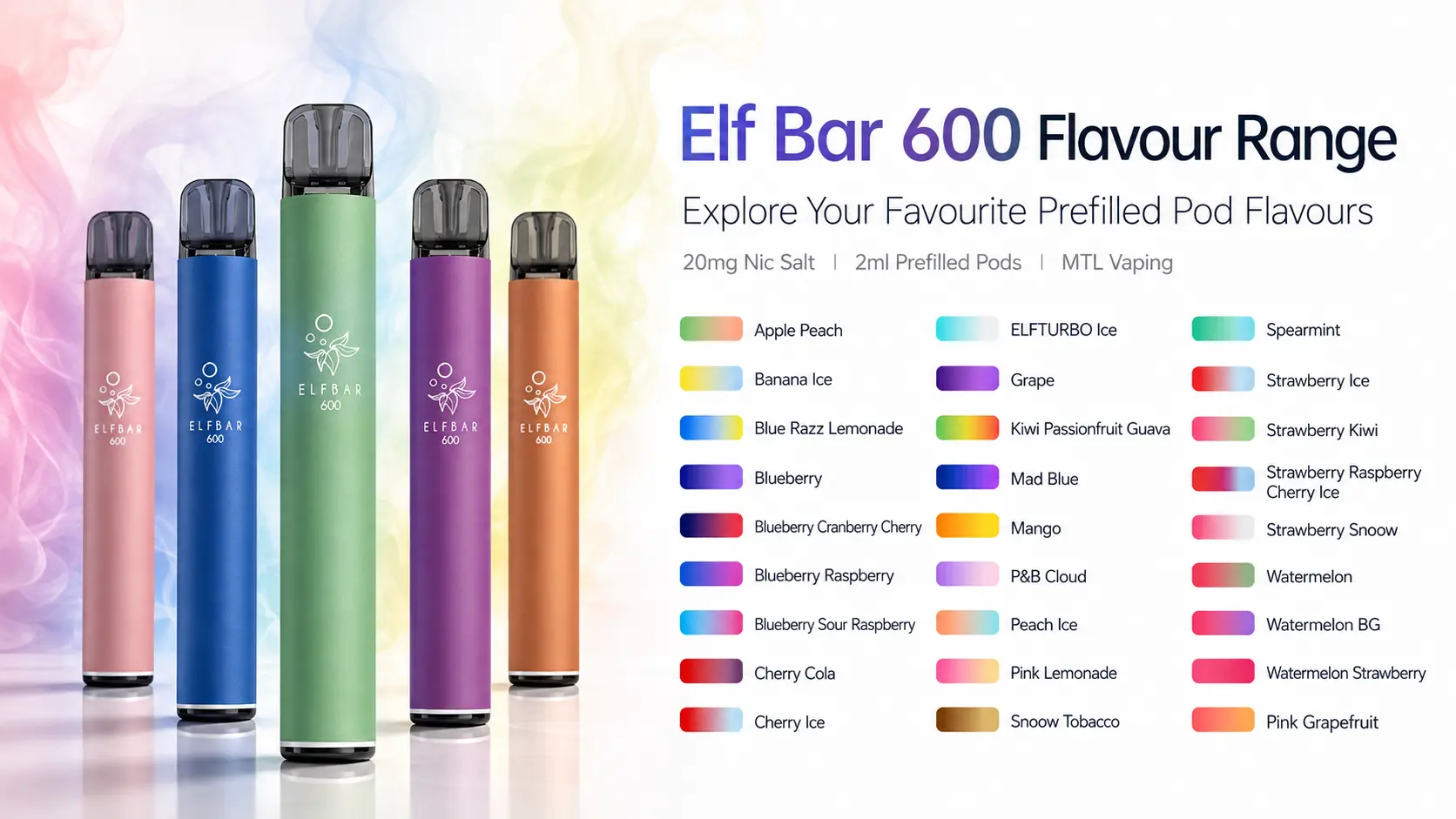 Elf Bar 600 Flavours