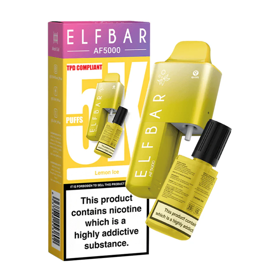 Lemon Ice by Elf Bar AF5000 Disposable Pod Kit