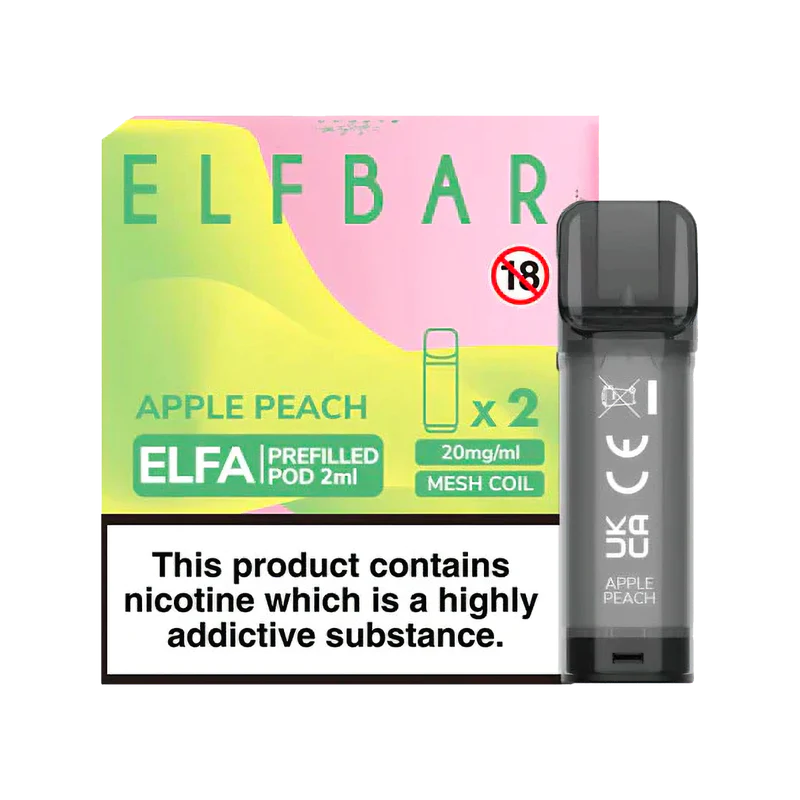  ELF BAR ELFA PRE-FILLED PODS (PACK OF 2) - Apple Peach 