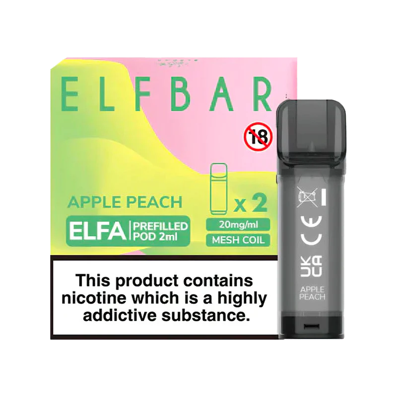 ELF BAR ELFA PRE-FILLED PODS (PACK OF 2) - Apple Peach