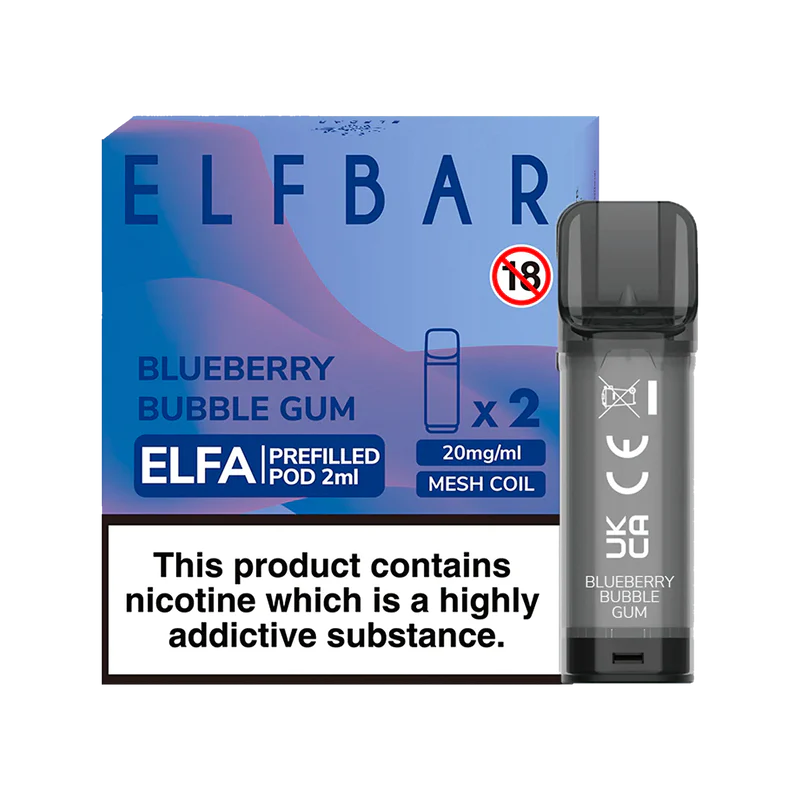 ELF BAR ELFA PRE-FILLED PODS (PACK OF 2) - Blueberry Bubble Gum