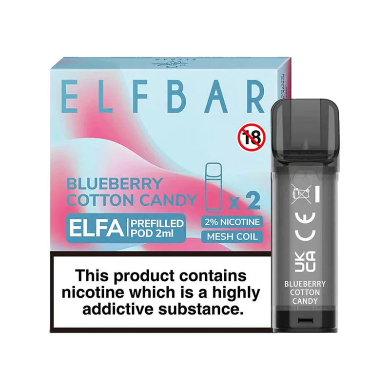 ELF BAR ELFA PRE-FILLED PODS (PACK OF 2) - Blueberry Cotton Candy