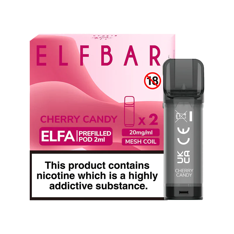  ELF BAR ELFA PRE-FILLED PODS (PACK OF 2) - Cherry Candy 