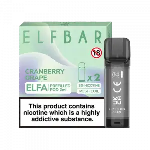 ELF BAR ELFA PRE-FILLED PODS (PACK OF 2) - Cranberry Grape