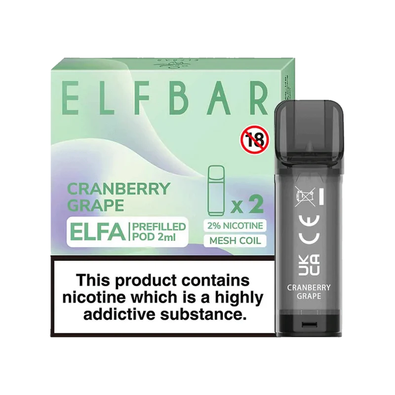 ELF BAR ELFA PRE-FILLED PODS (PACK OF 2) - Cranberry Grape