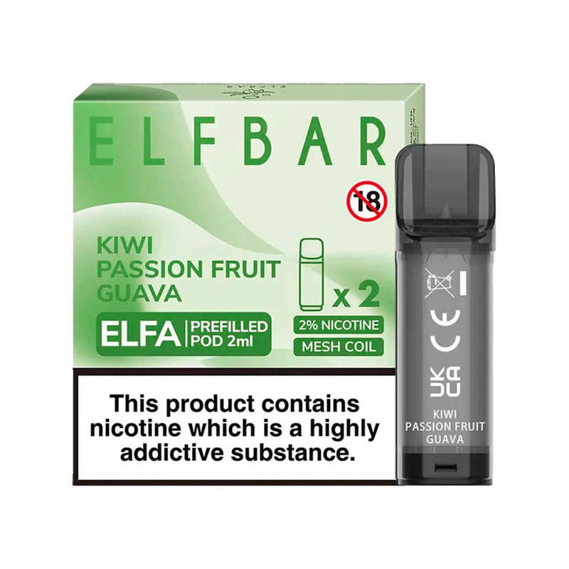 ELF BAR ELFA PRE-FILLED PODS (PACK OF 2) - Kiwi Passionfruit Guava