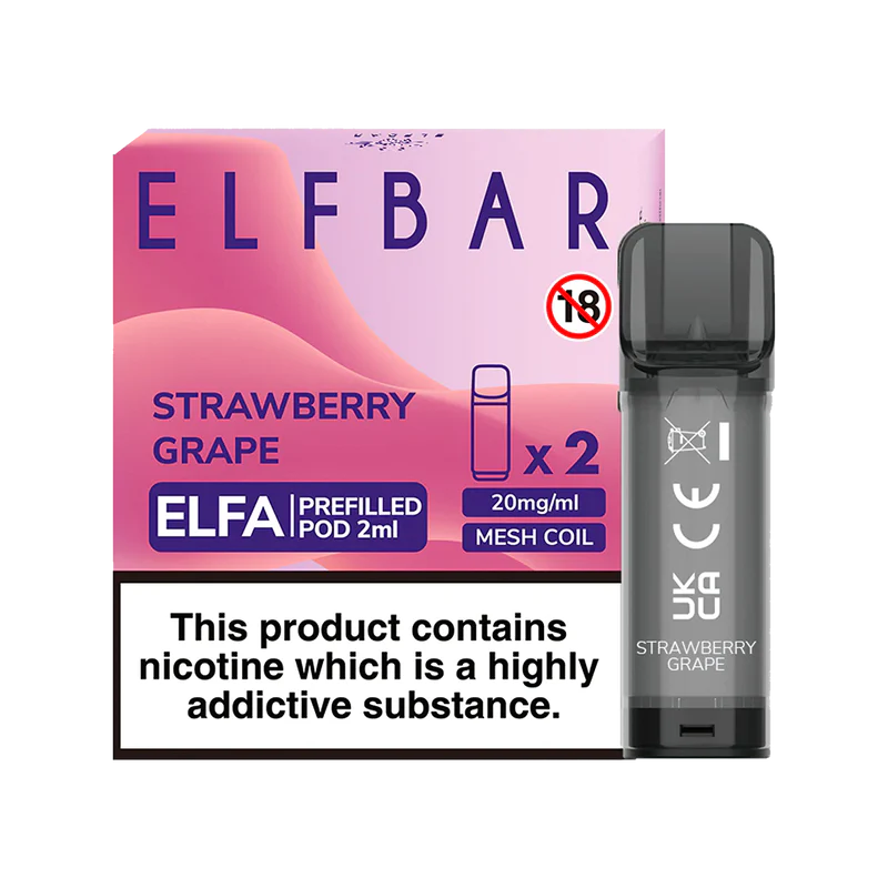 ELF BAR ELFA PRE-FILLED PODS (PACK OF 2) - Strawberry Grape