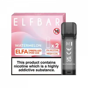 ELF BAR ELFA PRE-FILLED PODS (PACK OF 2) - Watermelon Disposable Vapes