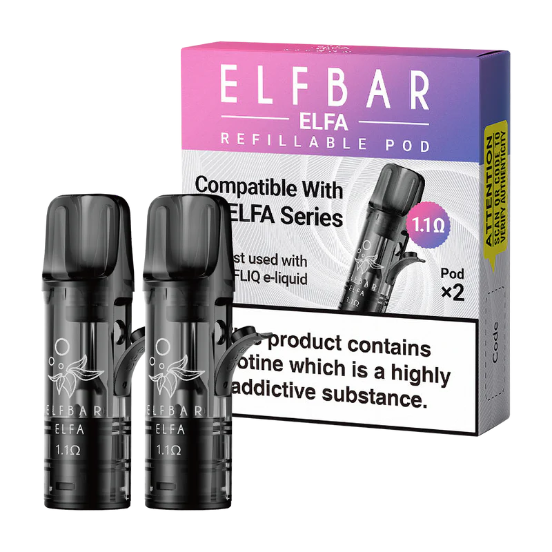 Elfbar Elfa Refillable Empty Pod | Pack of 2