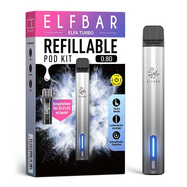 Elfliq Elfa Turbo Refillable Vape Kit | Aurora Black