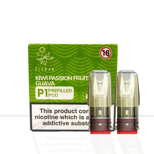 Elf Bar Mate P1 Prefilled E-Liquid Pods (Pack of 2) - Kiwi Passionfruit Guava